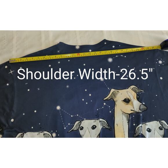 Dog Lovers Tshirt Astronomy Galaxy Stars Navy Blue Unisex 2XL Long Necks Jerzees - Picture 10 of 16